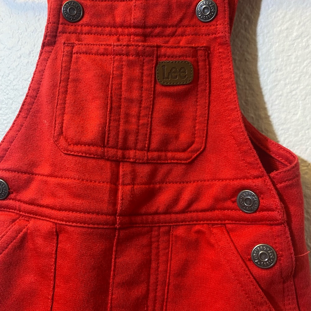 Lee red overalls 12mo